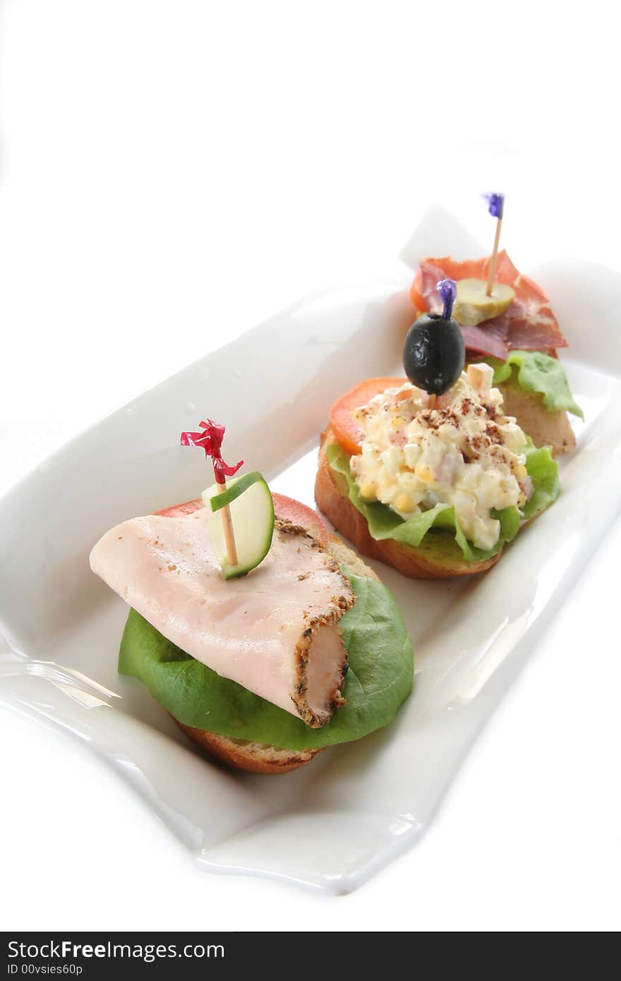 Photograph of open sandwich focused at front