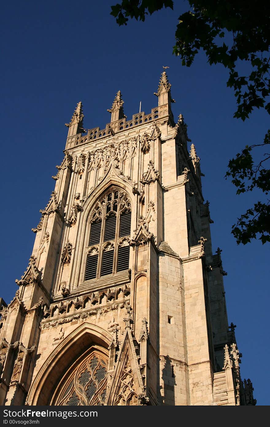 Detail of a tower at Yorkminster