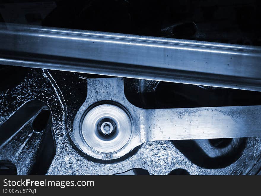 Railway engine wheel