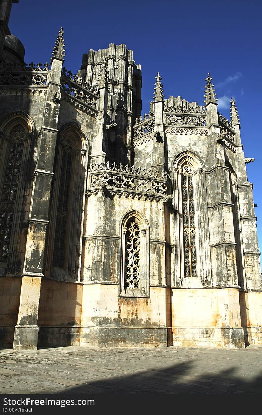 Portugal, Batalha:the famous batalha monastery was builted to commemorate the victory over the castilians in the battle of aljubarrota in 1385; the monastery belonged to the dominican; late gothic and manueline style intermingled in this architecture; the building was classified UNESCO world heritage site. Portugal, Batalha:the famous batalha monastery was builted to commemorate the victory over the castilians in the battle of aljubarrota in 1385; the monastery belonged to the dominican; late gothic and manueline style intermingled in this architecture; the building was classified UNESCO world heritage site