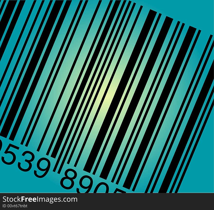 Vector illustration of the scanned bar code. Vector illustration of the scanned bar code