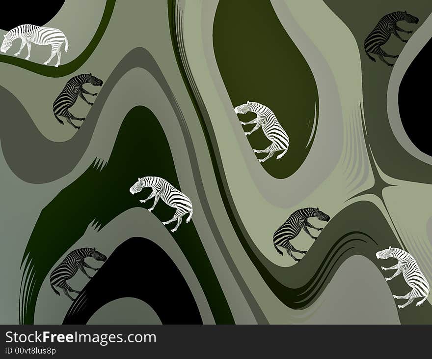 Tabby abstract background with zebras. Tabby abstract background with zebras