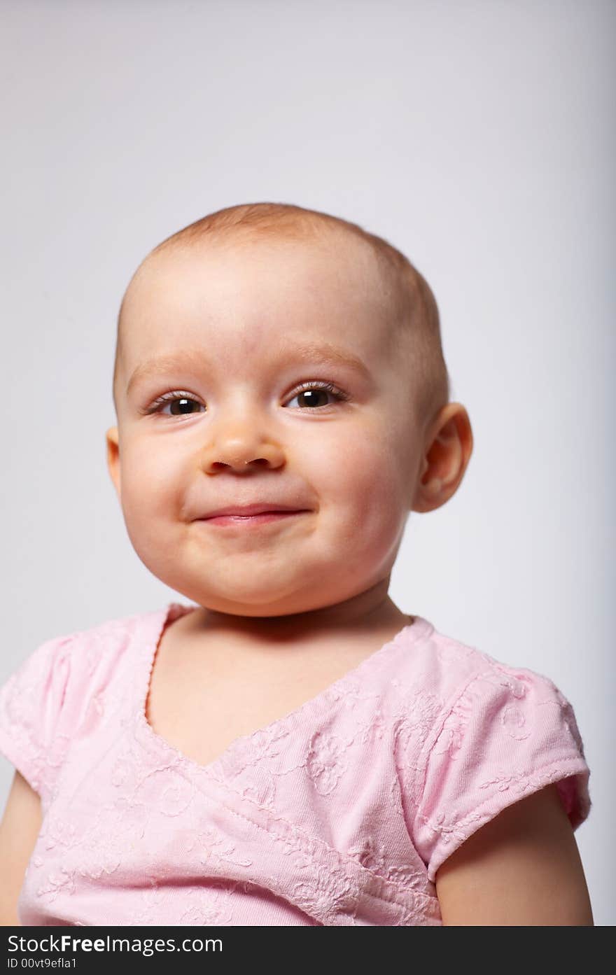 Portrait of baby with red apple. Portrait of baby with red apple