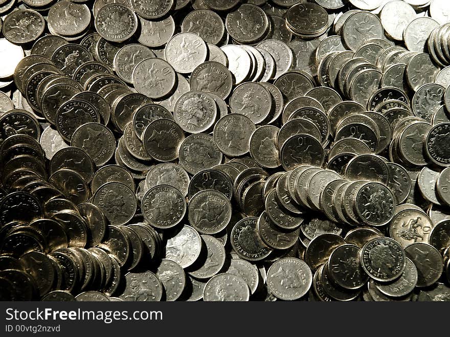 10 pence coins