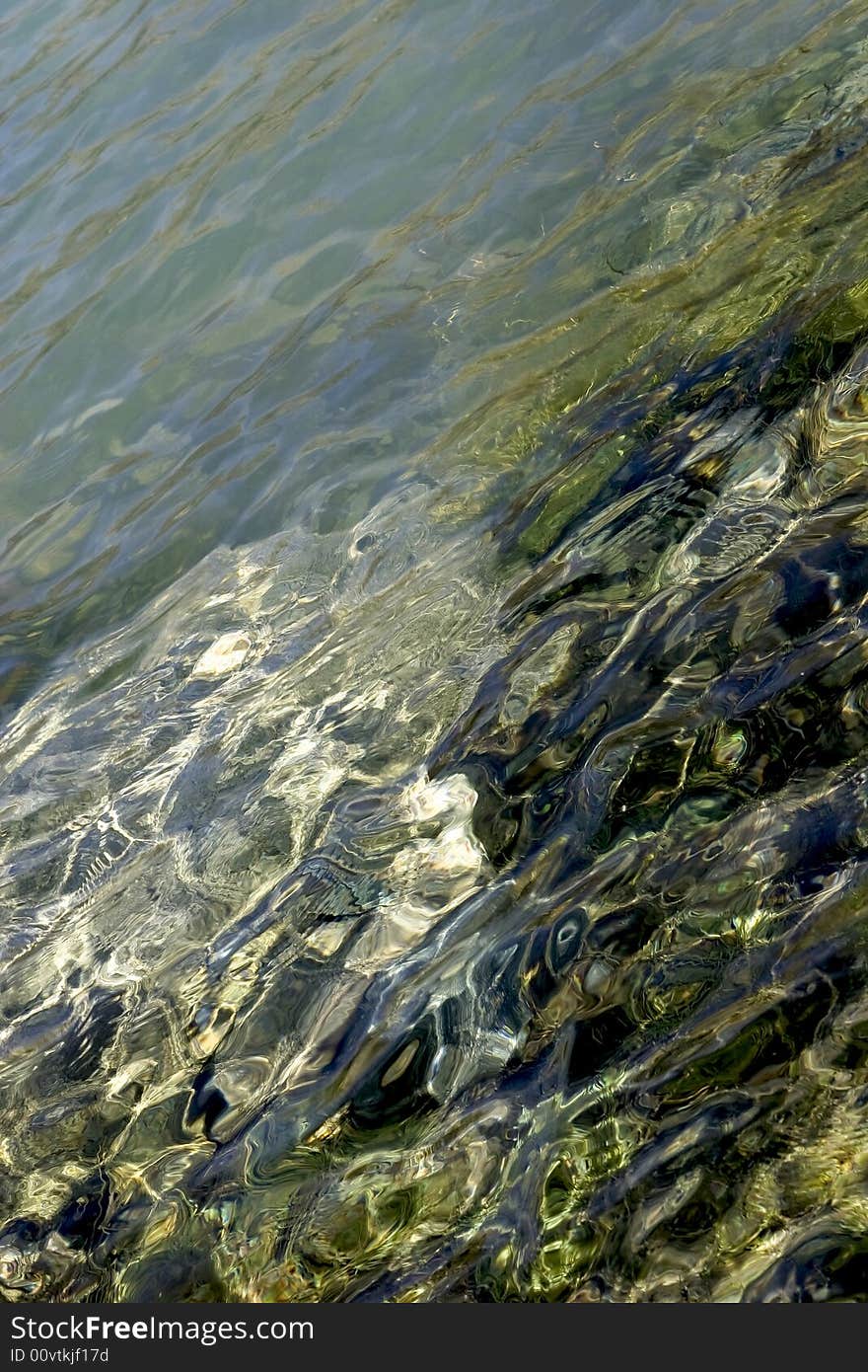 Water pattern of mountain river