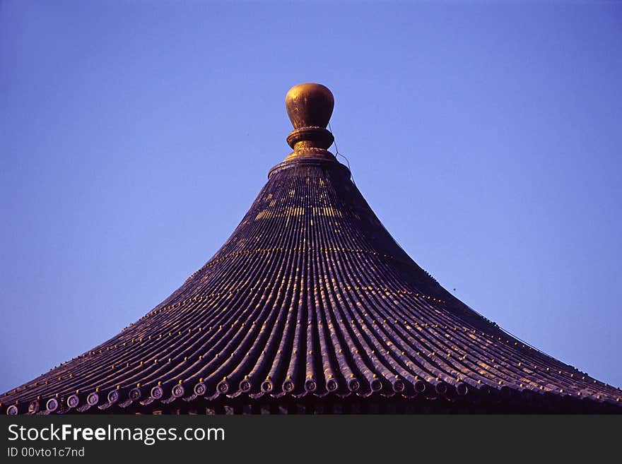 Unique style of roof, temple of the heaven, beijing, china