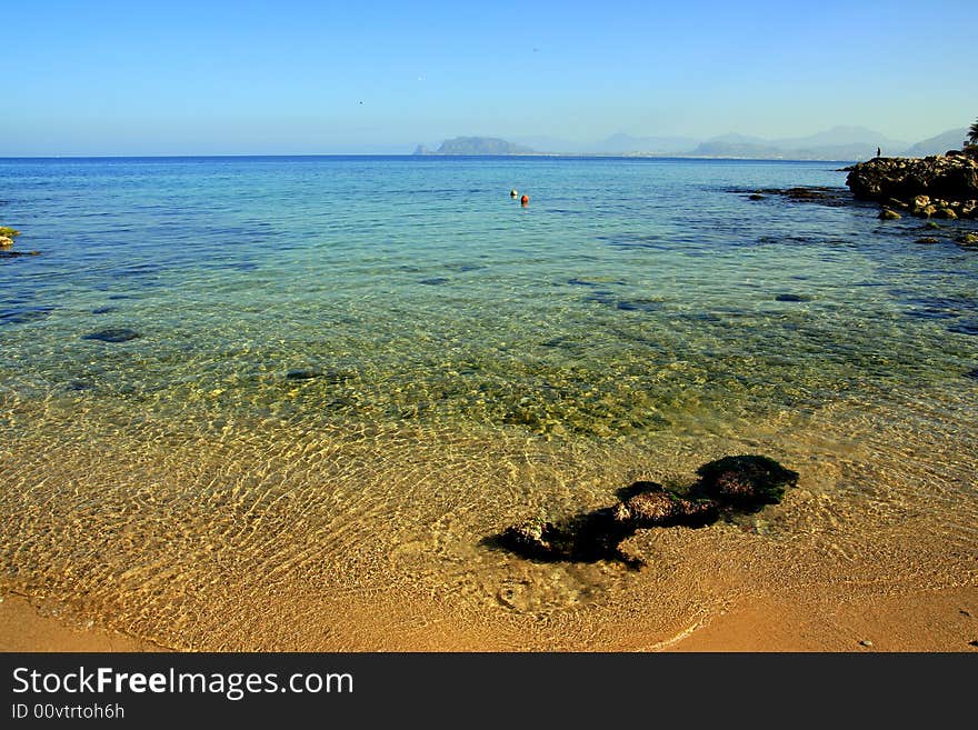 Blue sea water nuances