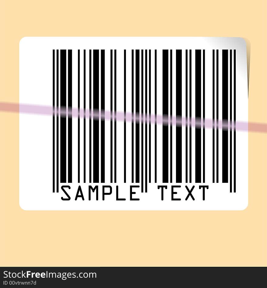 Vector illustration of scanning bar code. Vector illustration of scanning bar code