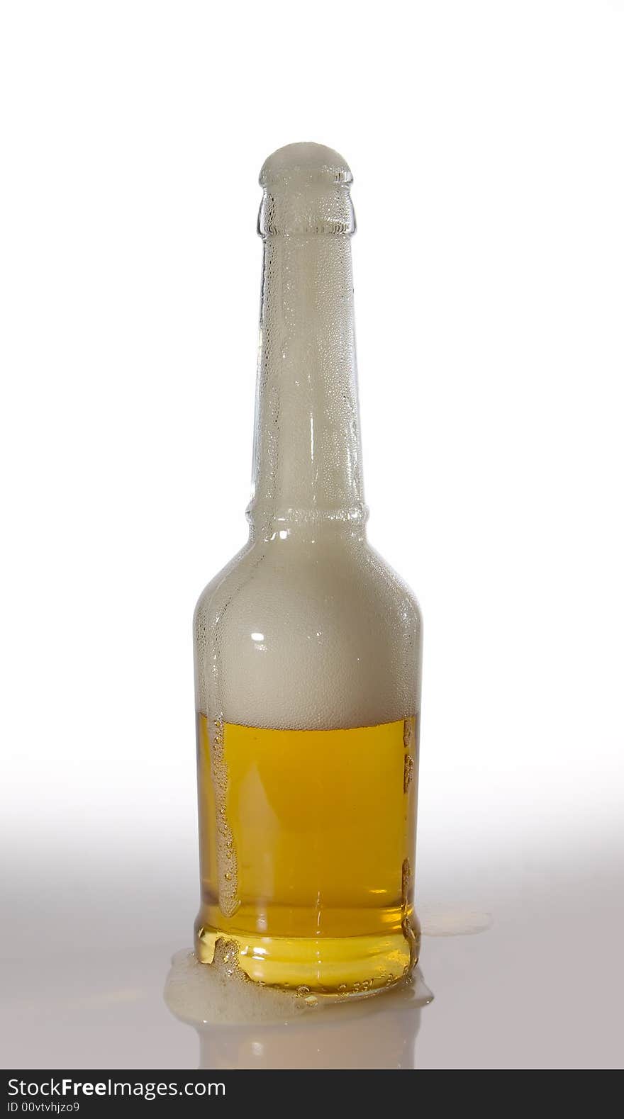 Beer bottle on clean background