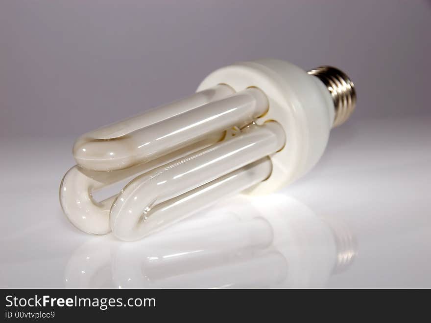 Isolated compact florescent light bulb. Isolated compact florescent light bulb