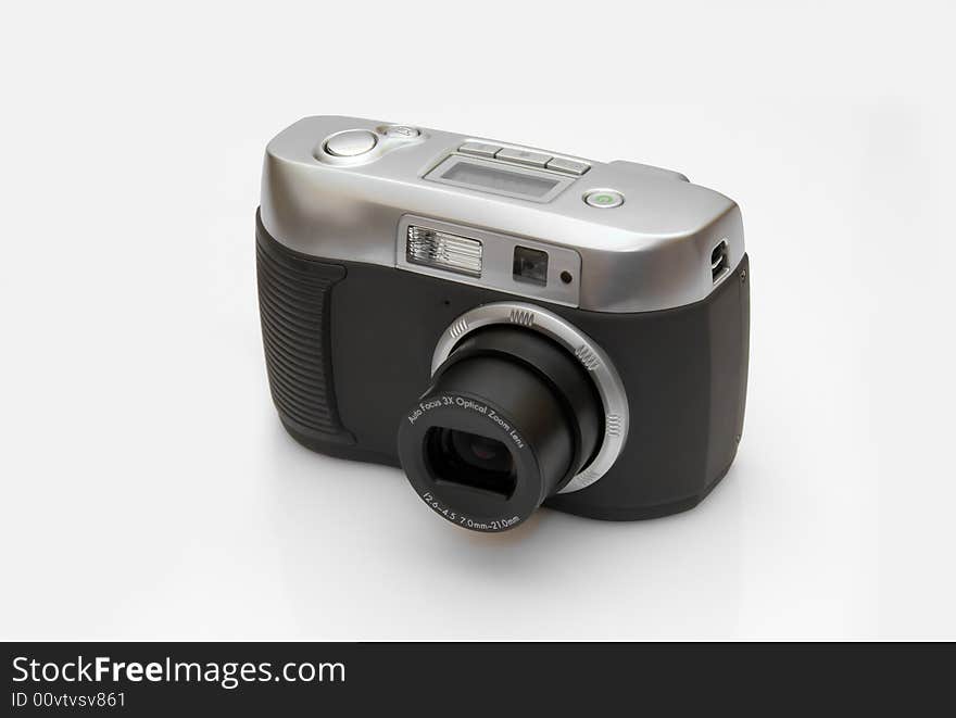 Digital camera isolated on white background