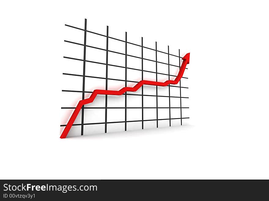 Statistics - 3d isolated on white background. Statistics - 3d isolated on white background