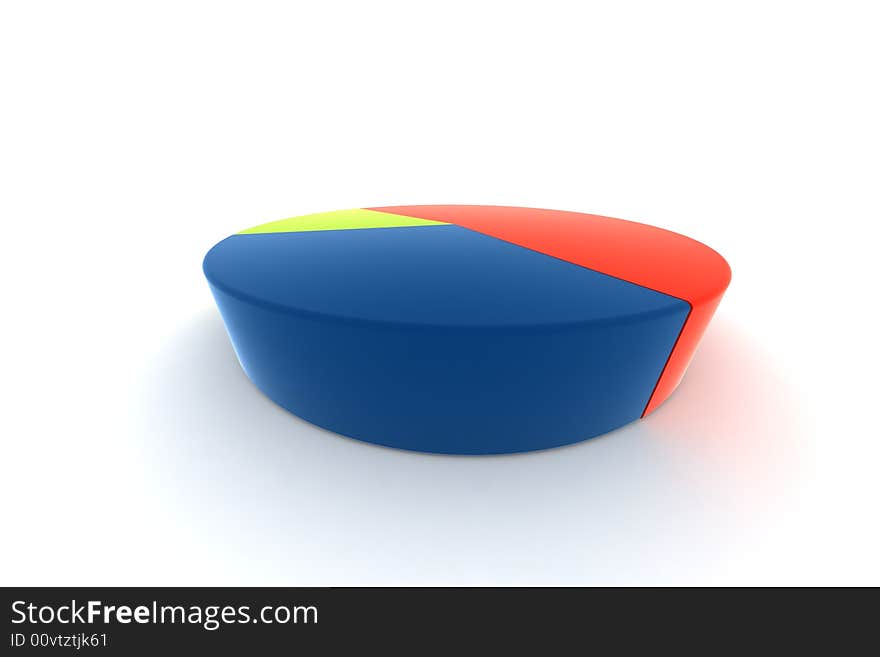 Statistics - 3d isolated multicolor diagram. Statistics - 3d isolated multicolor diagram