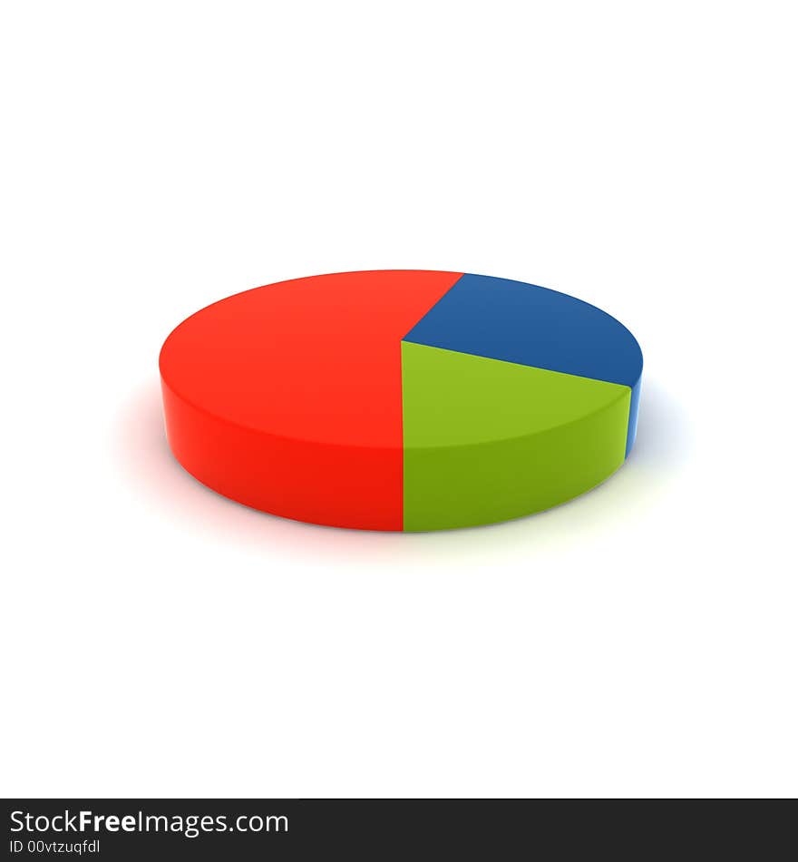 Statistics - 3d isolated multicolor diagram. Statistics - 3d isolated multicolor diagram