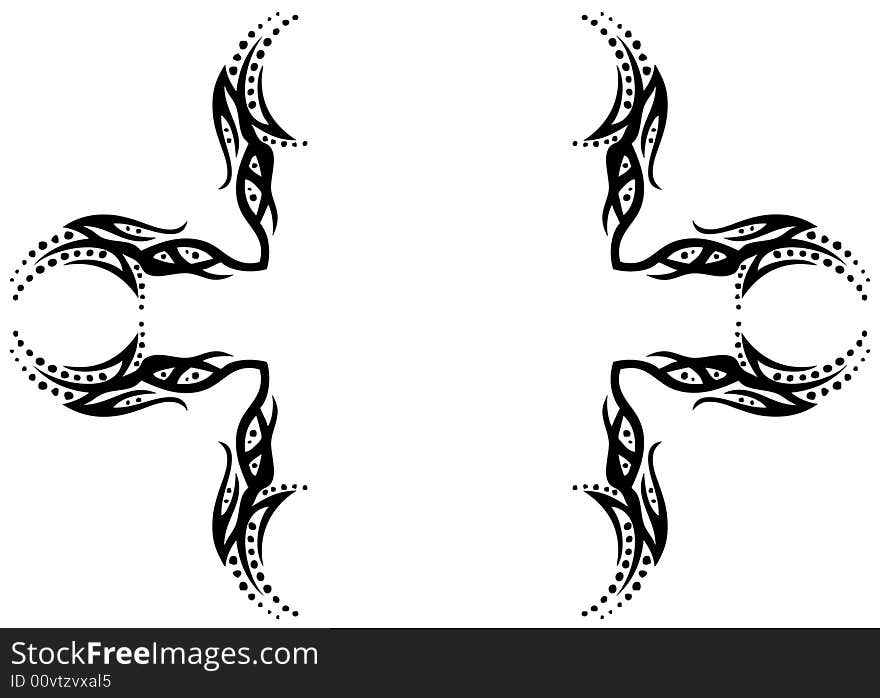 Abstract tattoo element for design (with vector EPS format)