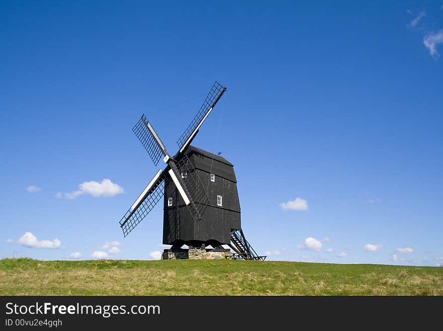 Windmill, sun, mill, nature, ecology