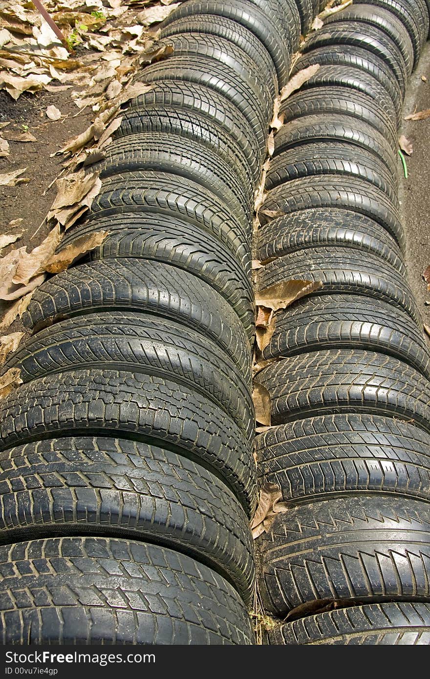 Wall Of Tyres