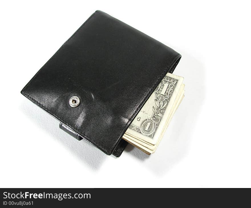 Black leather purse