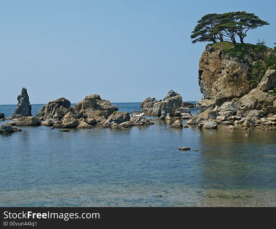 Beautiful rocky coast landscape from russian sea reserve. Beautiful rocky coast landscape from russian sea reserve