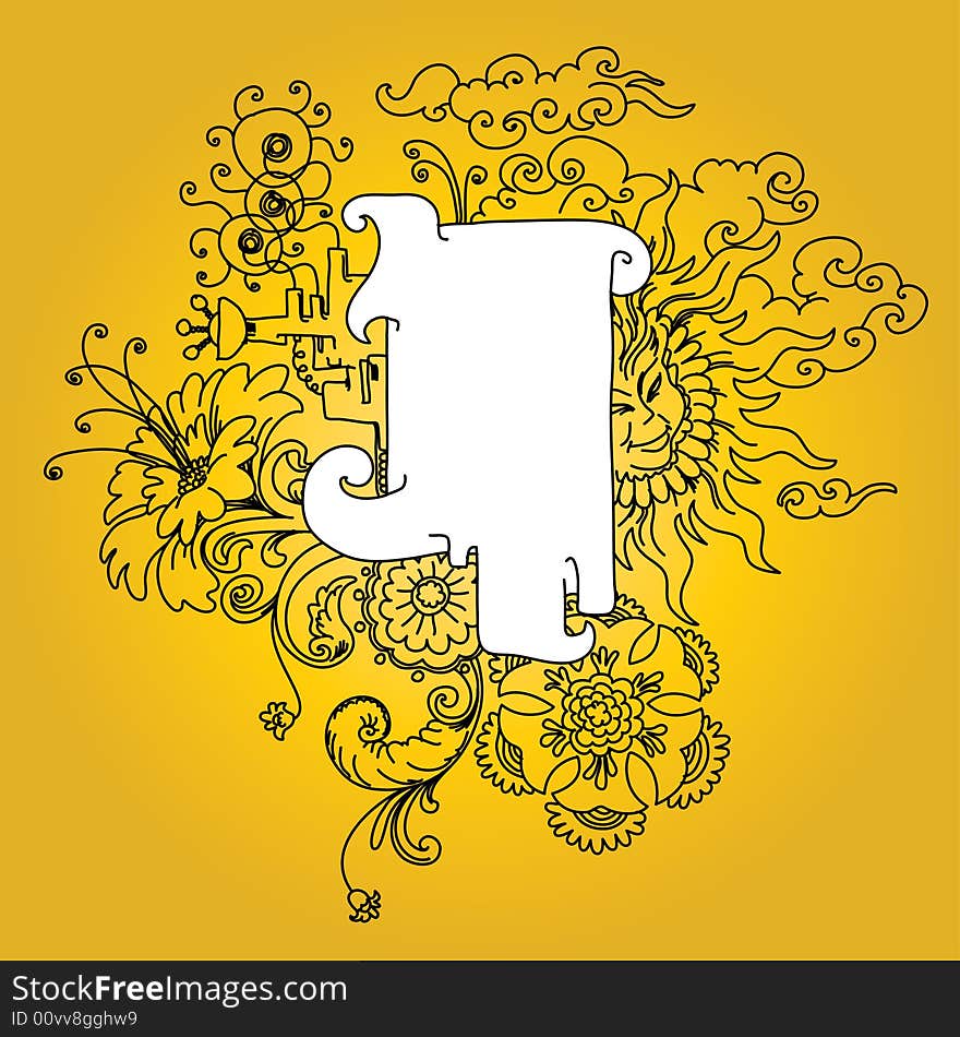 Vector ornament In flower style. Vector ornament In flower style