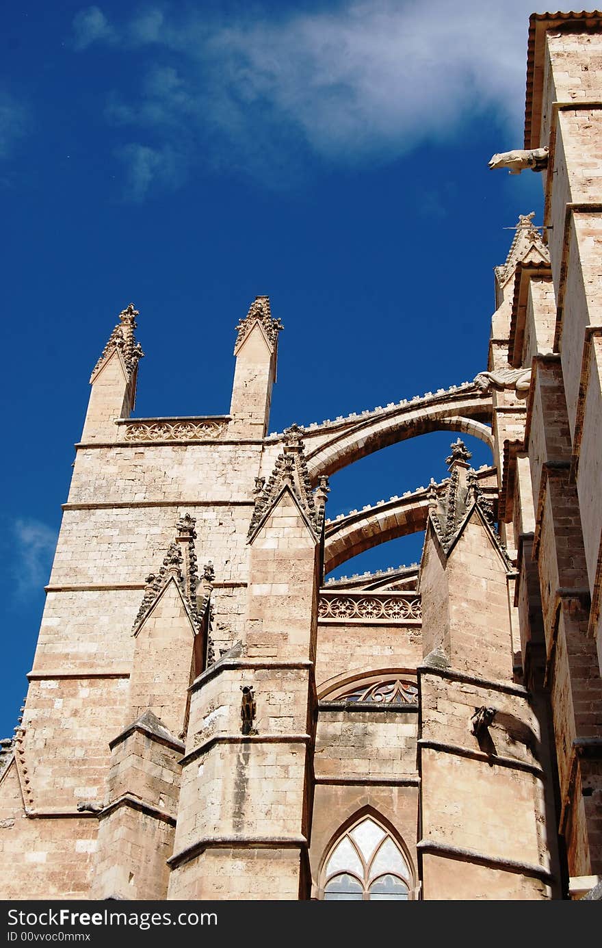 Beautiful ancient gothic Cathedral in Palma de Mallorca. Beautiful ancient gothic Cathedral in Palma de Mallorca