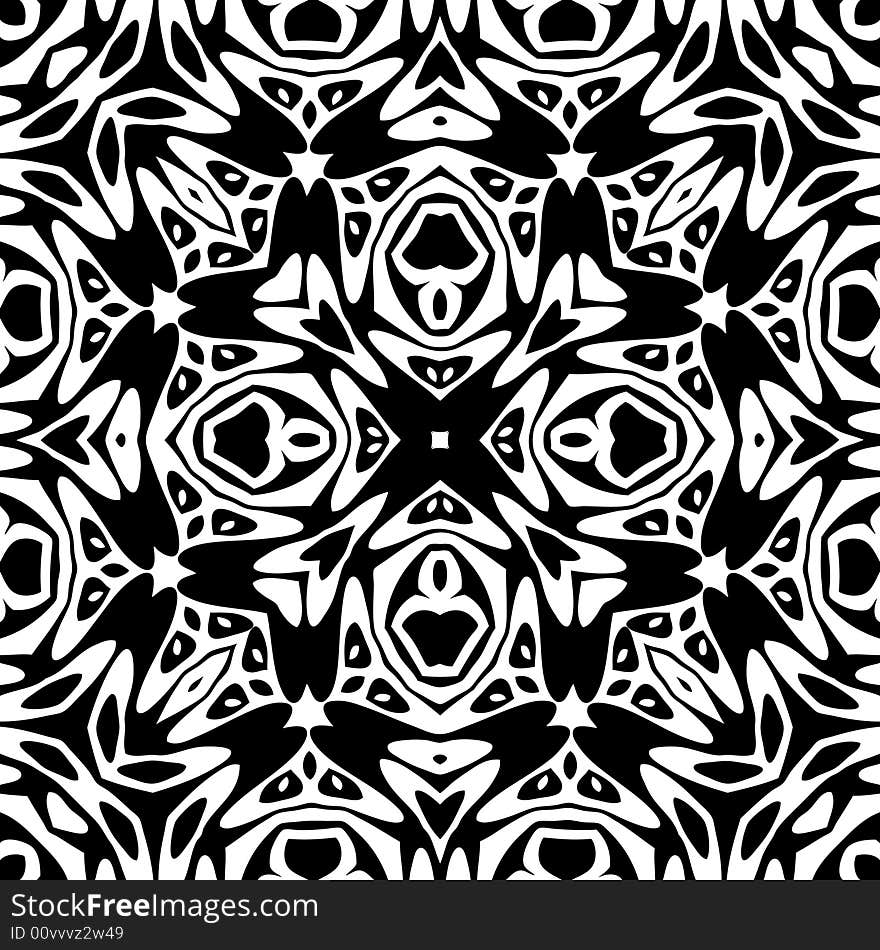 Abstract seamless black-and-white pattern - graphic illustration. Abstract seamless black-and-white pattern - graphic illustration