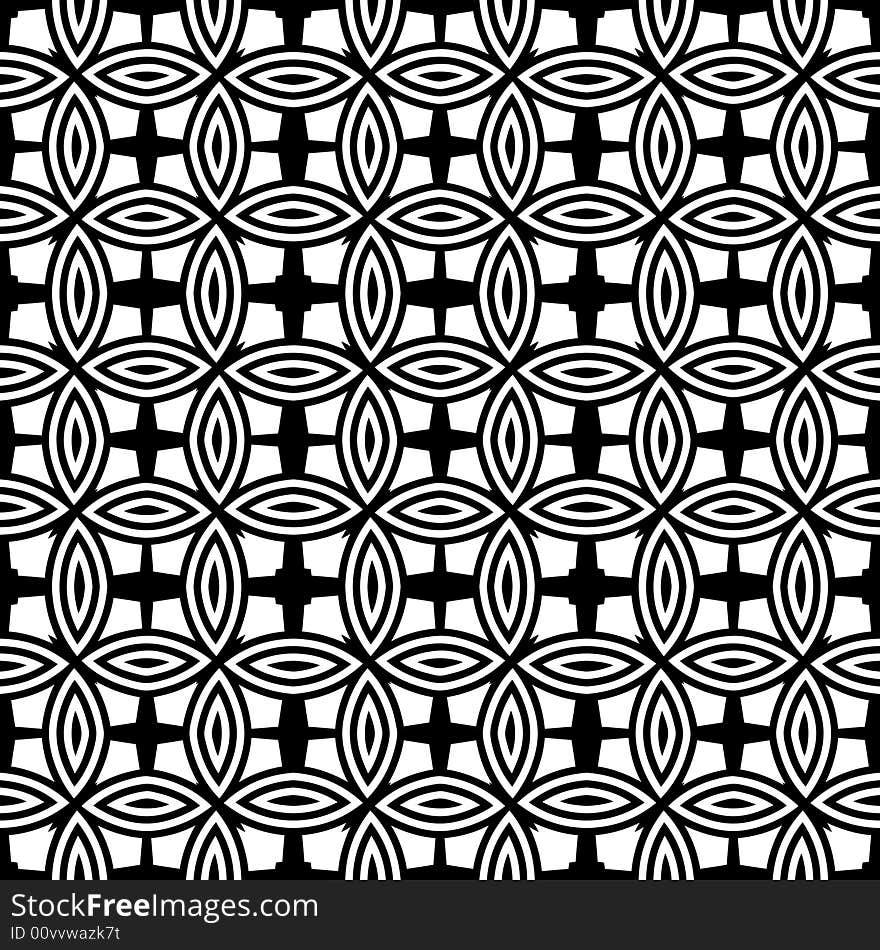 Abstract seamless black-and-white pattern - graphic illustration. Abstract seamless black-and-white pattern - graphic illustration