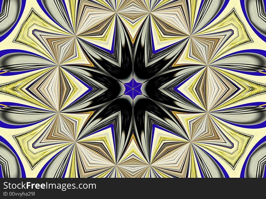 Abstract malty-final star with patterns. Illustration. Abstract malty-final star with patterns. Illustration.