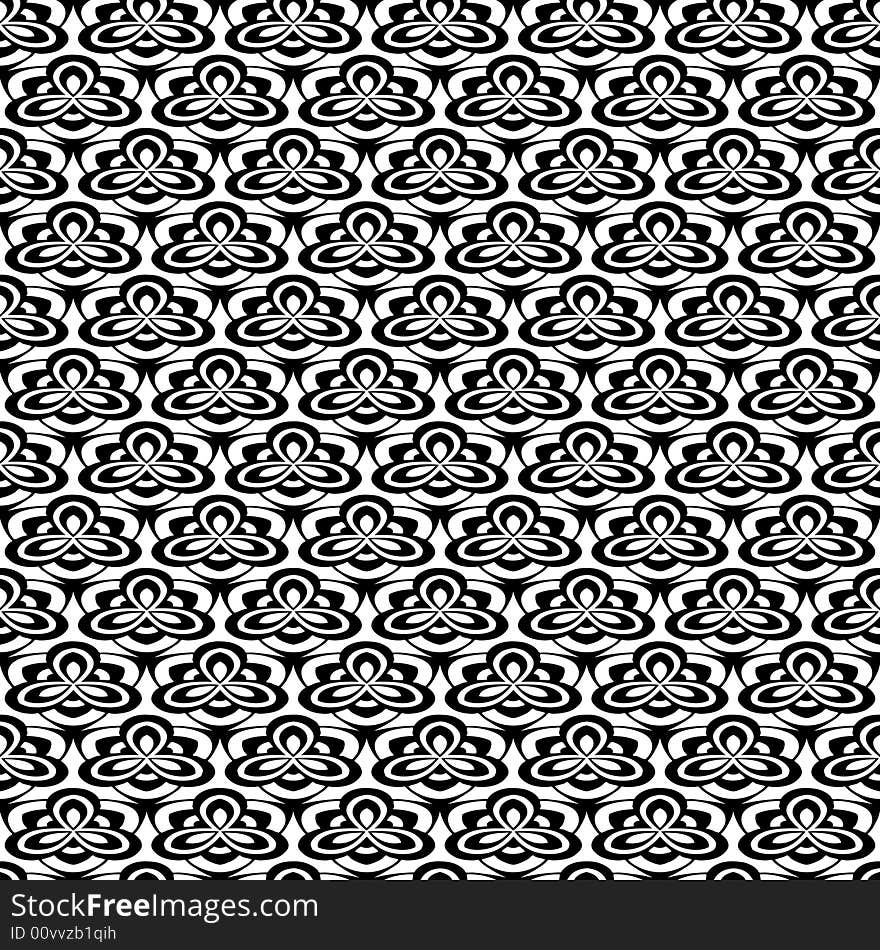 Abstract seamless black-and-white pattern - graphic illustration. Abstract seamless black-and-white pattern - graphic illustration