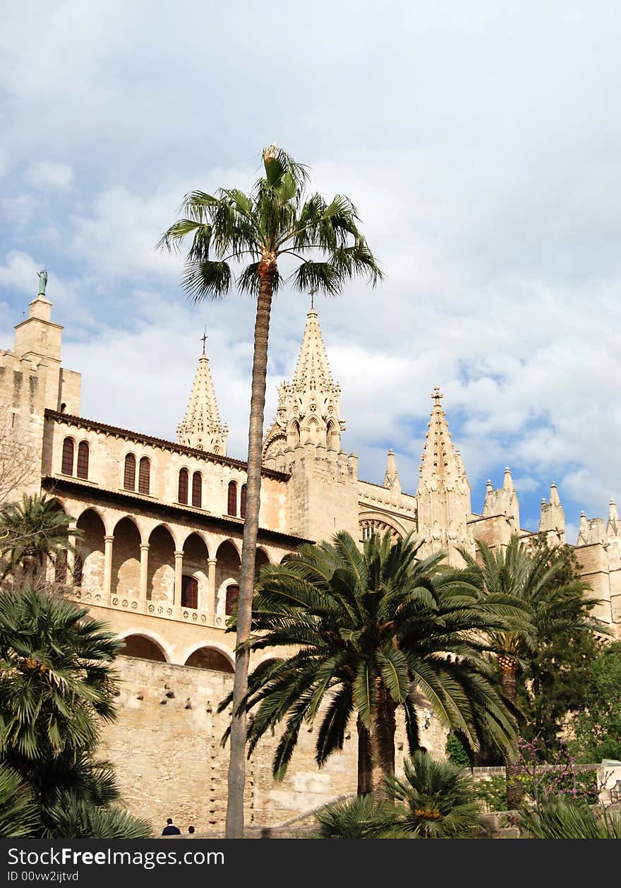 Beautiful ancient gothic Cathedral in Palma de Mallorca. Beautiful ancient gothic Cathedral in Palma de Mallorca