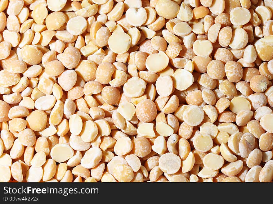 Dried green peas closeup background