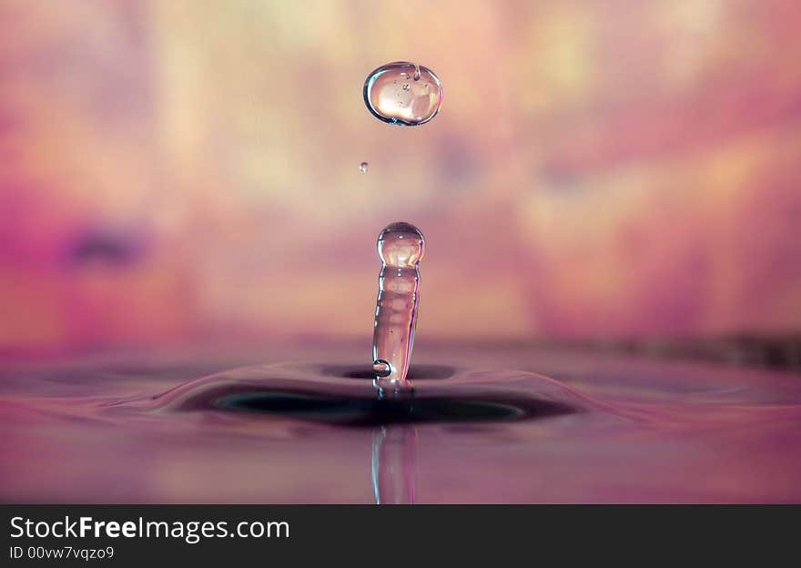 Cold water drop in various color