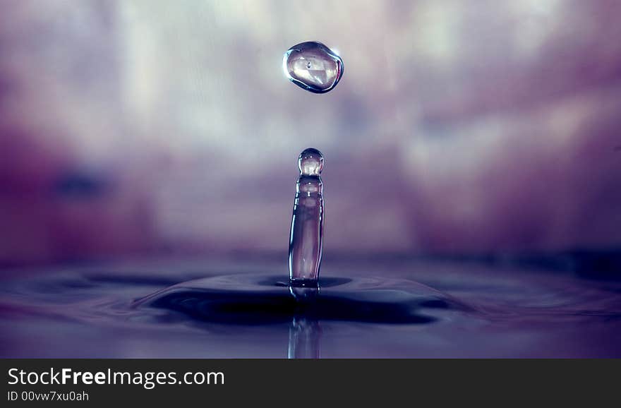 Cold water drop in various color