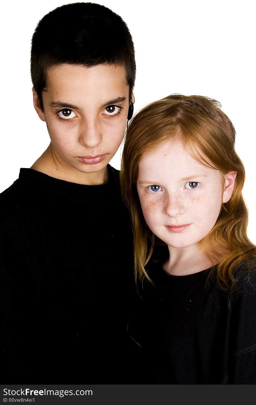 Sibling together listening to music