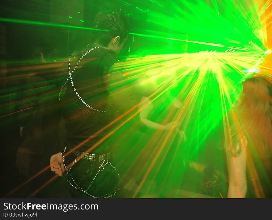 Big gothic and industrial party with lasers. Big gothic and industrial party with lasers