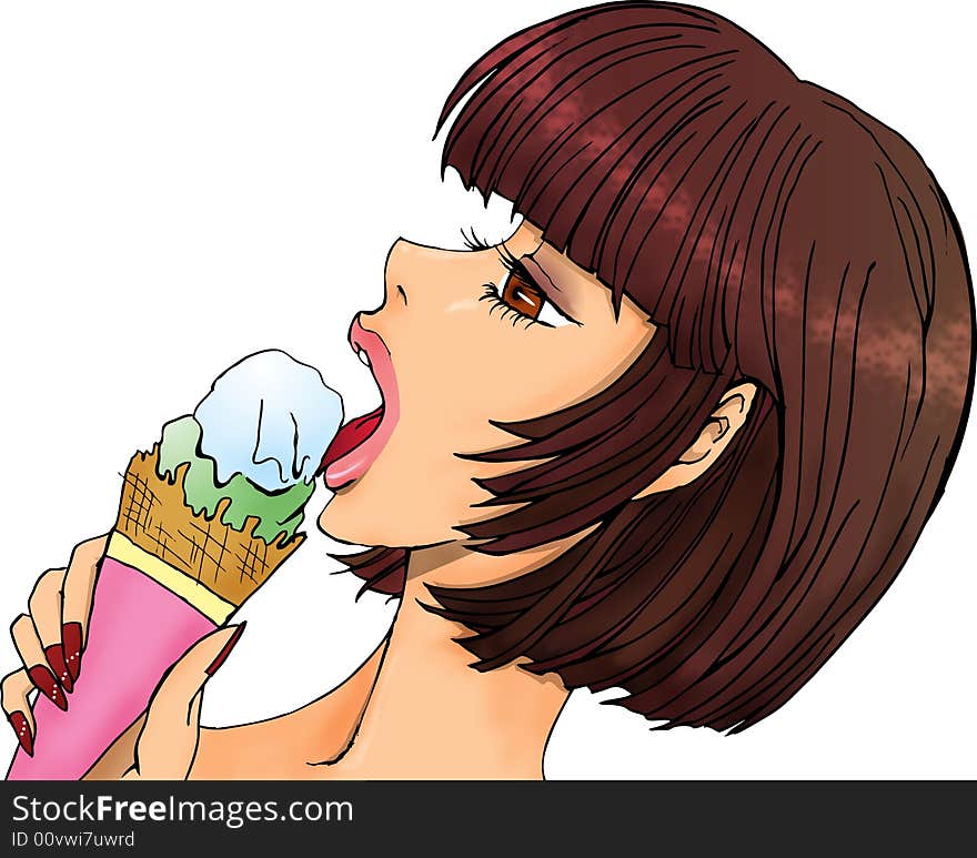 Girl With Ice Cream