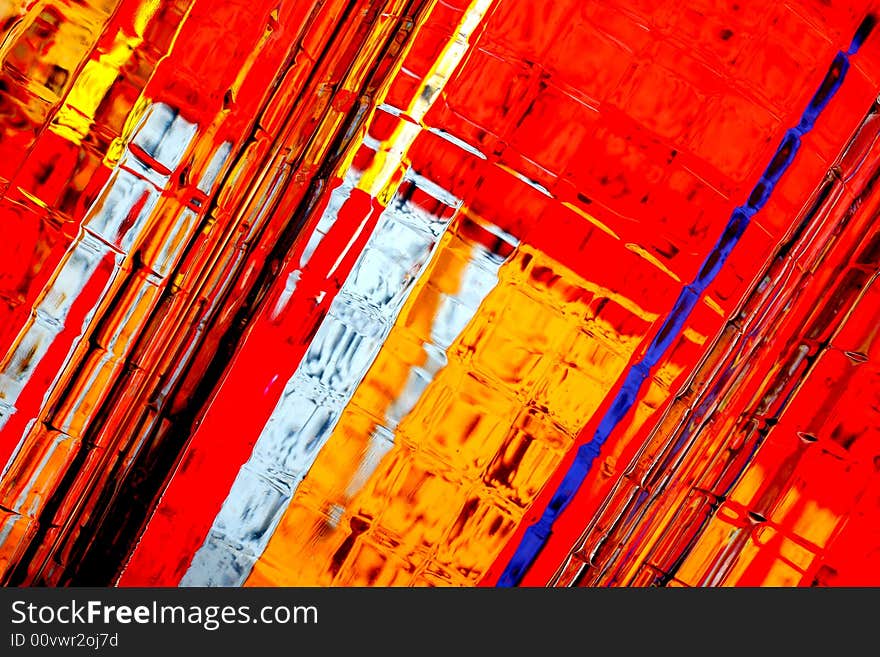 Abstract background design made from numerous colors and objects.