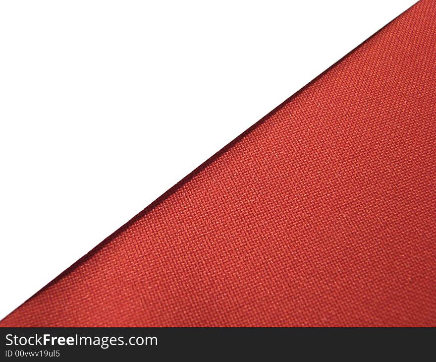 White paper sheet on red background