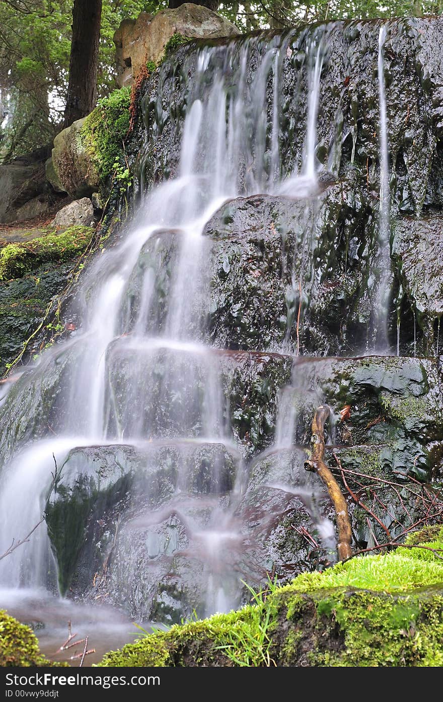 Close up of Waterfall in park. Close up of Waterfall in park