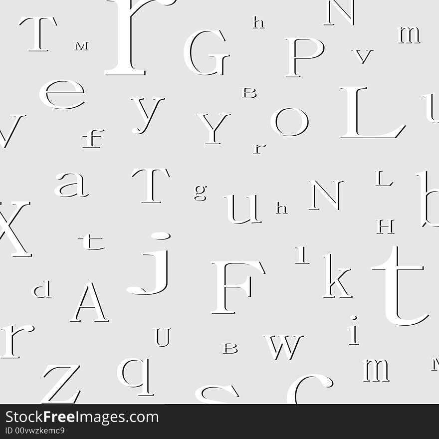 Alphabet background with white letters