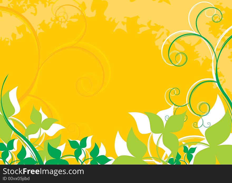 Floral abstract color background - vector. Floral abstract color background - vector