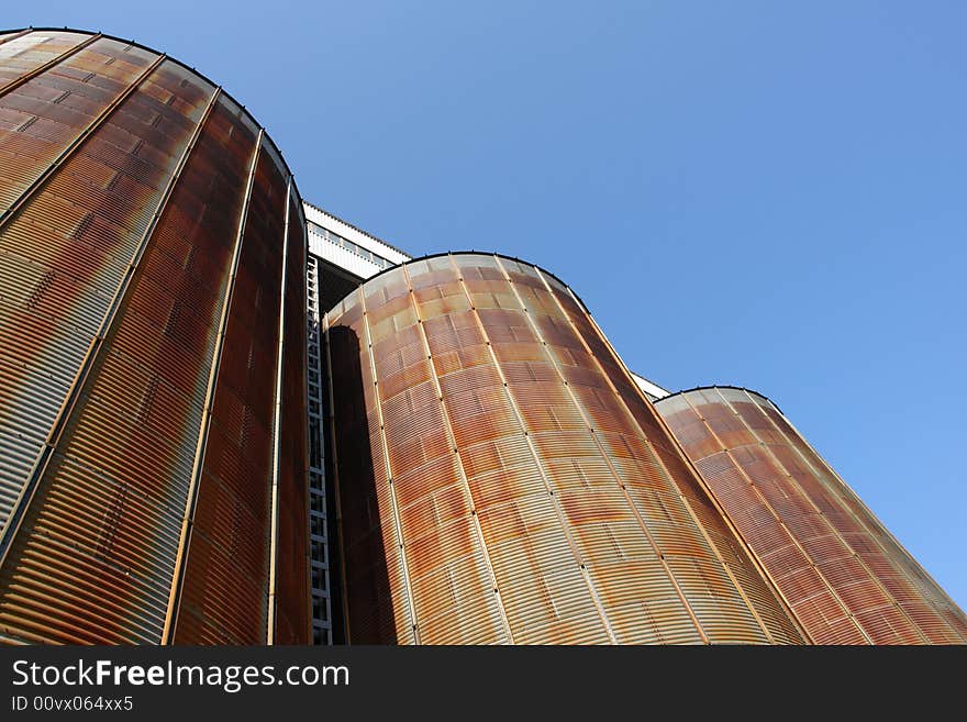 Old and rusty oil factory. Old and rusty oil factory