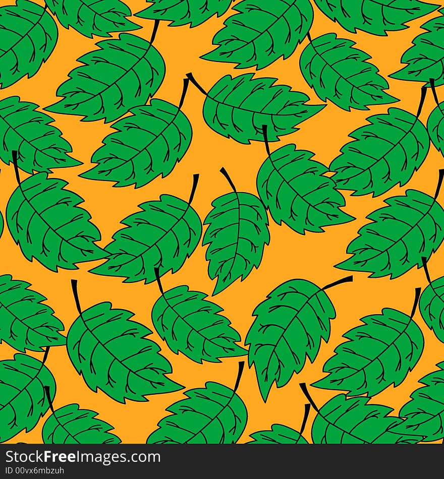 Seamless art foliage wallpaper