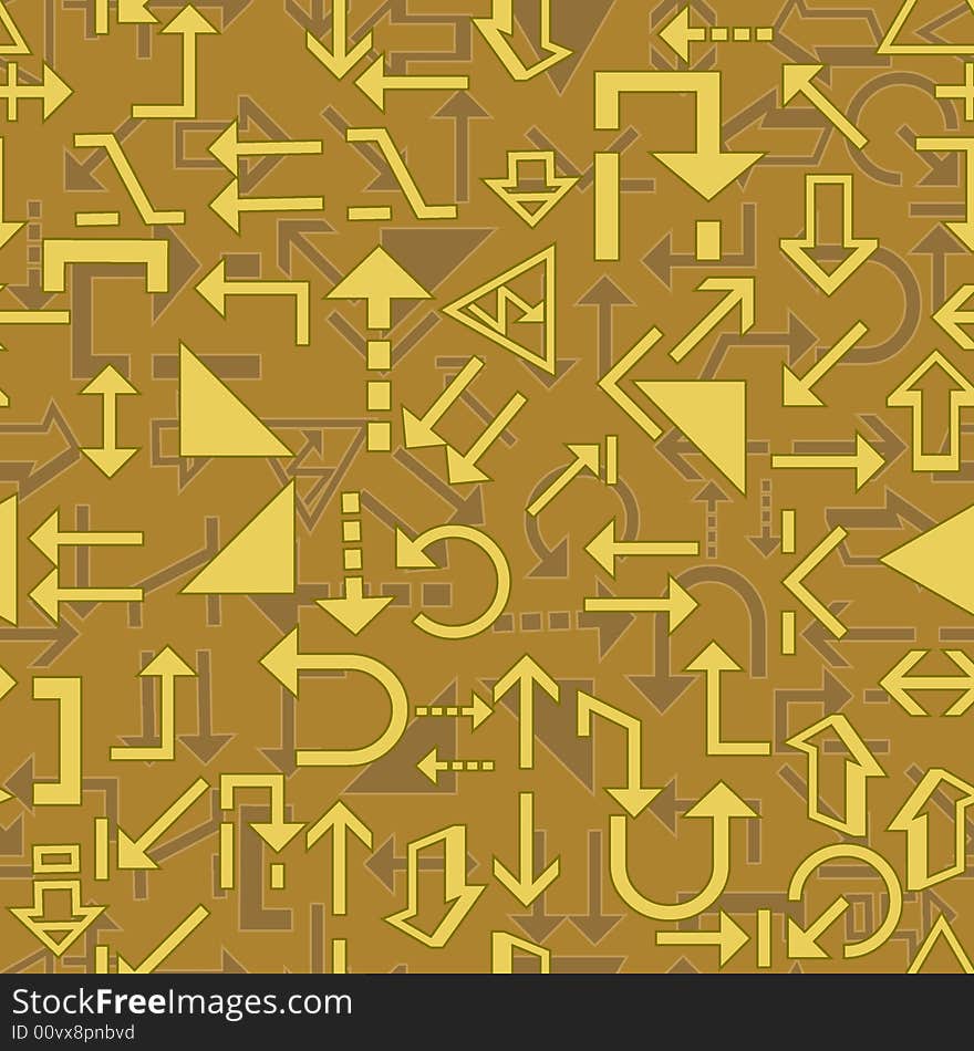 Seamless wallpaper with arrow signs