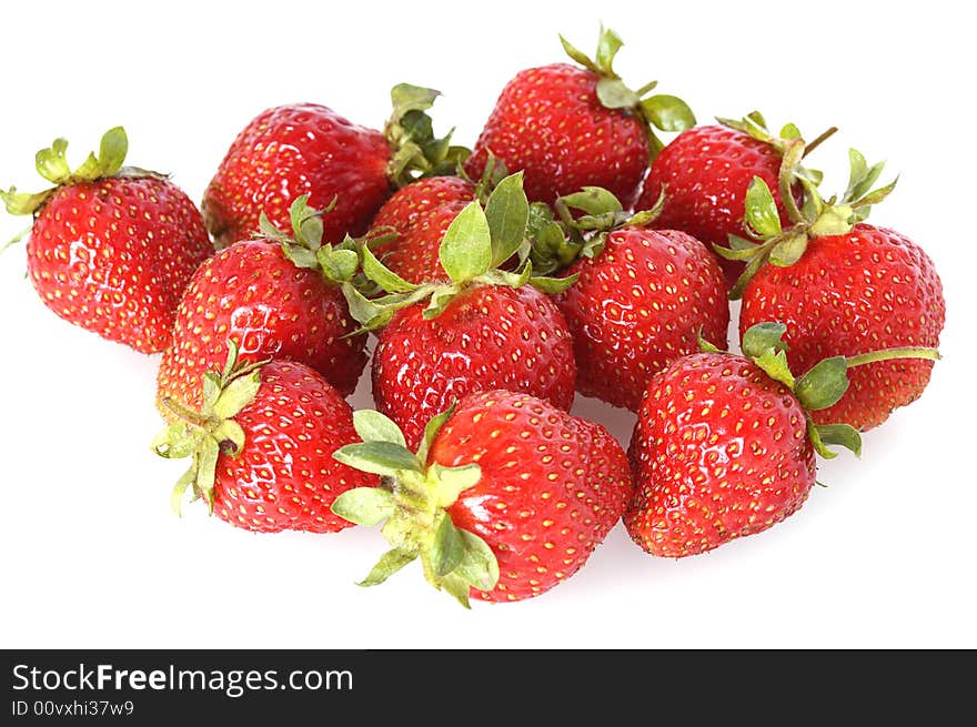 Fresh strawberry isolated on white