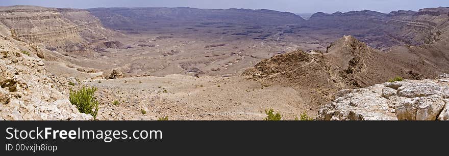 The small crater (Machtesh) in the Negev - Israel. The small crater (Machtesh) in the Negev - Israel.