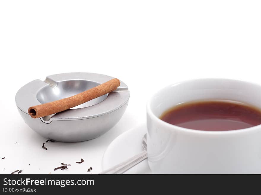 Tea, Ashtray And Newspaper