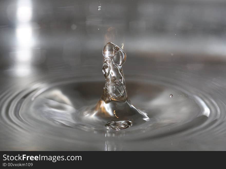 Drop of water frozen in time. Drop of water frozen in time