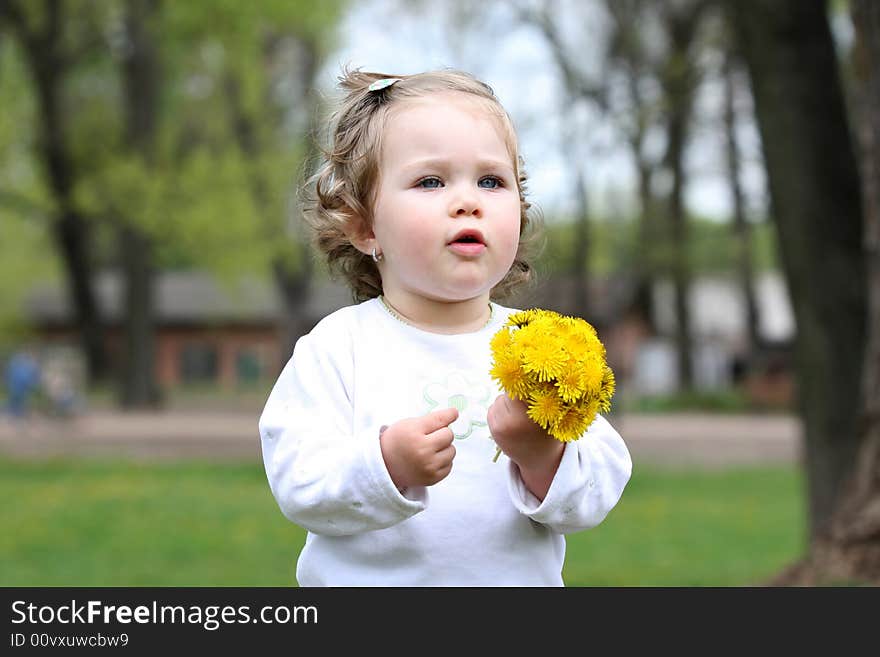 Pretty girl with flower