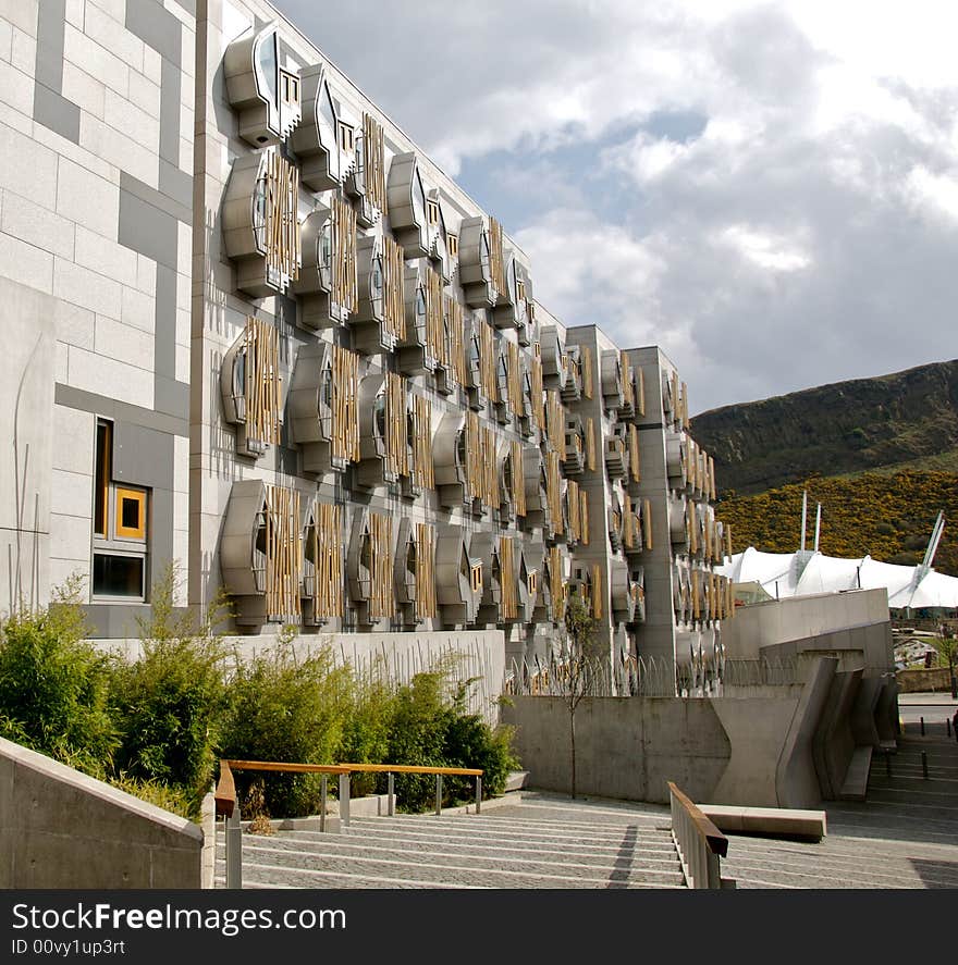 Back of Scottish Parliament Building